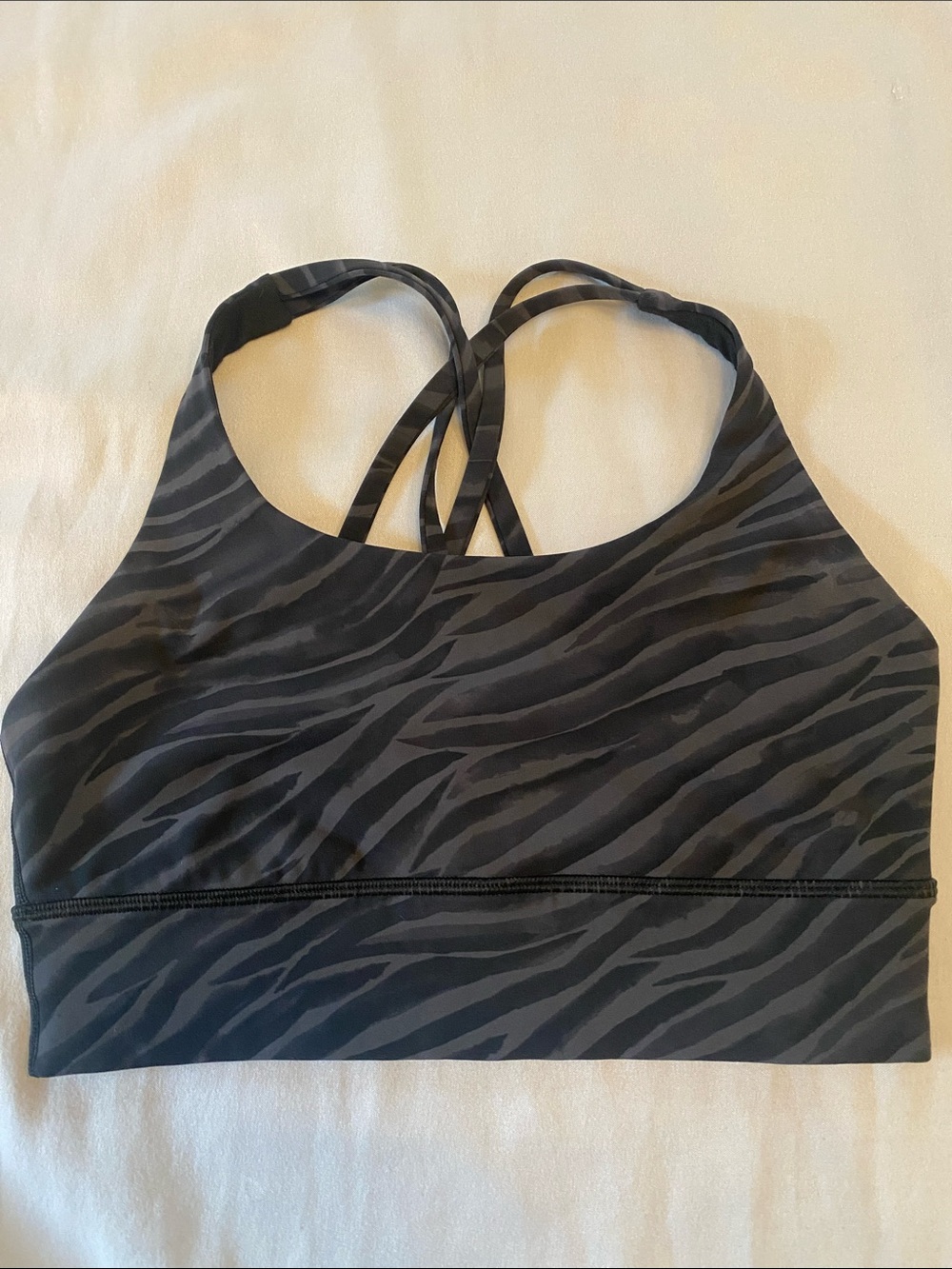 Lululemon Women’s Strappy Zebra-Print Sports Bra - Black